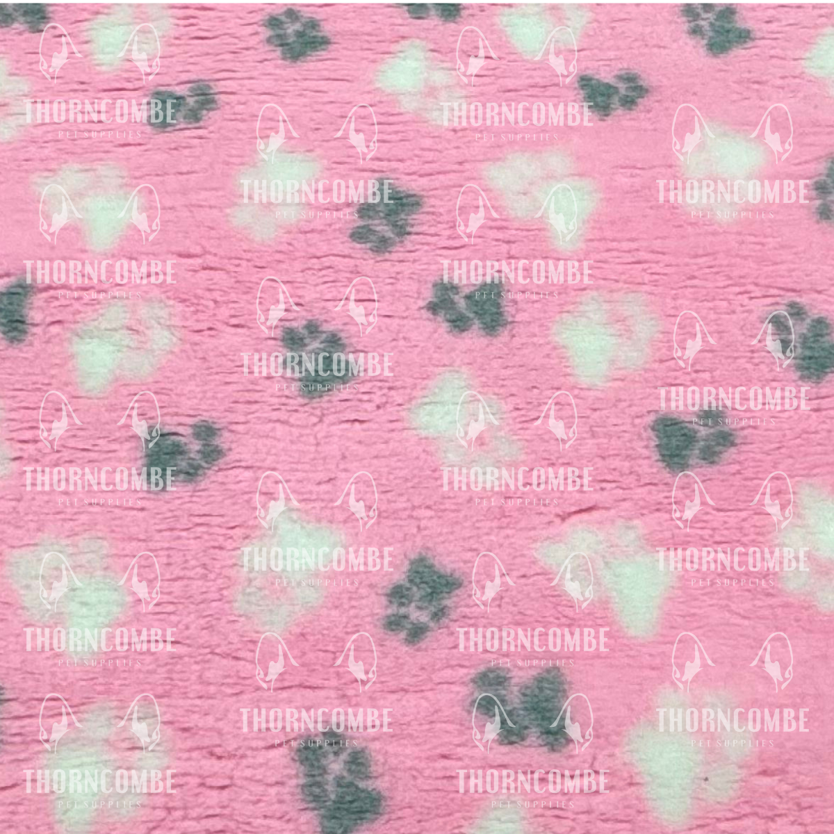 Dry Bed (Vet Bed) - Non Slip Pink with Grey & White Paws - COMING SOON