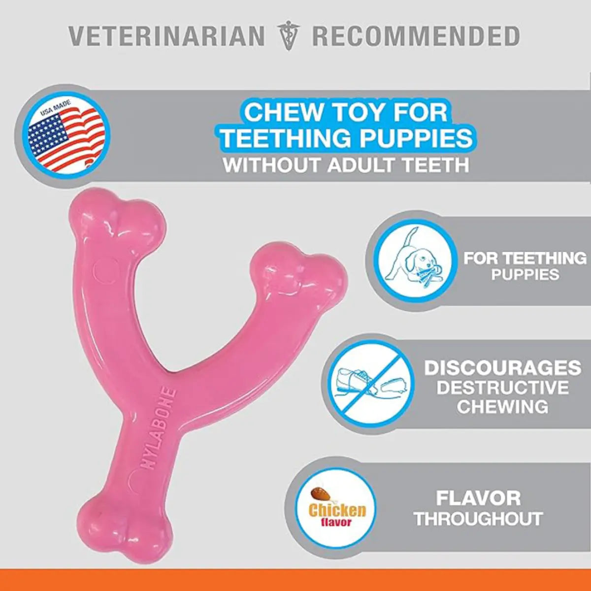 Nylabone Puppy Wishbone Chew – Teething Chew for Puppies Nylabone