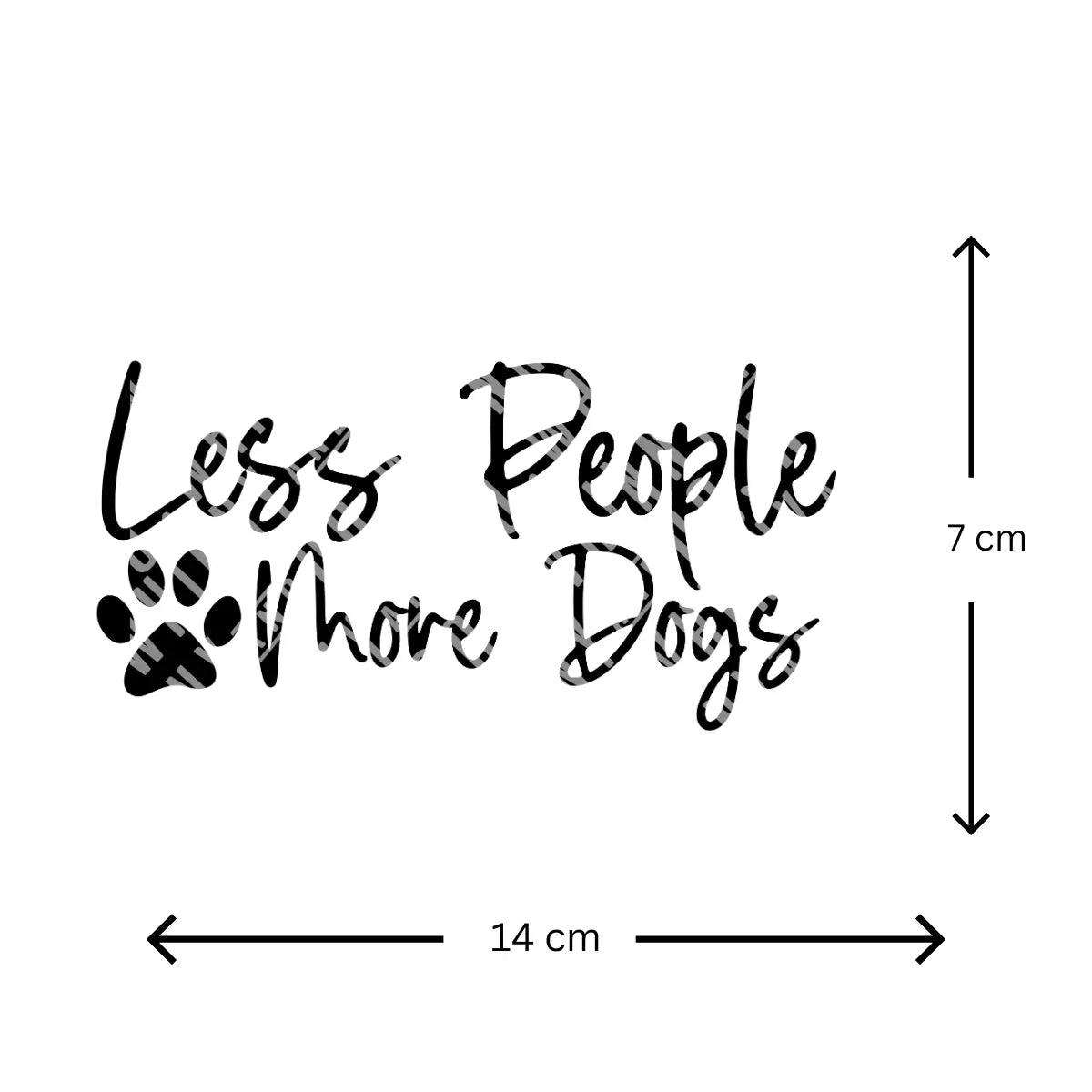 Less People More Dogs - Sticker Whinny and Co