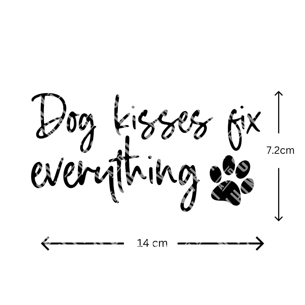 Dog Kisses Fix Everything - Sticker Whinny and Co