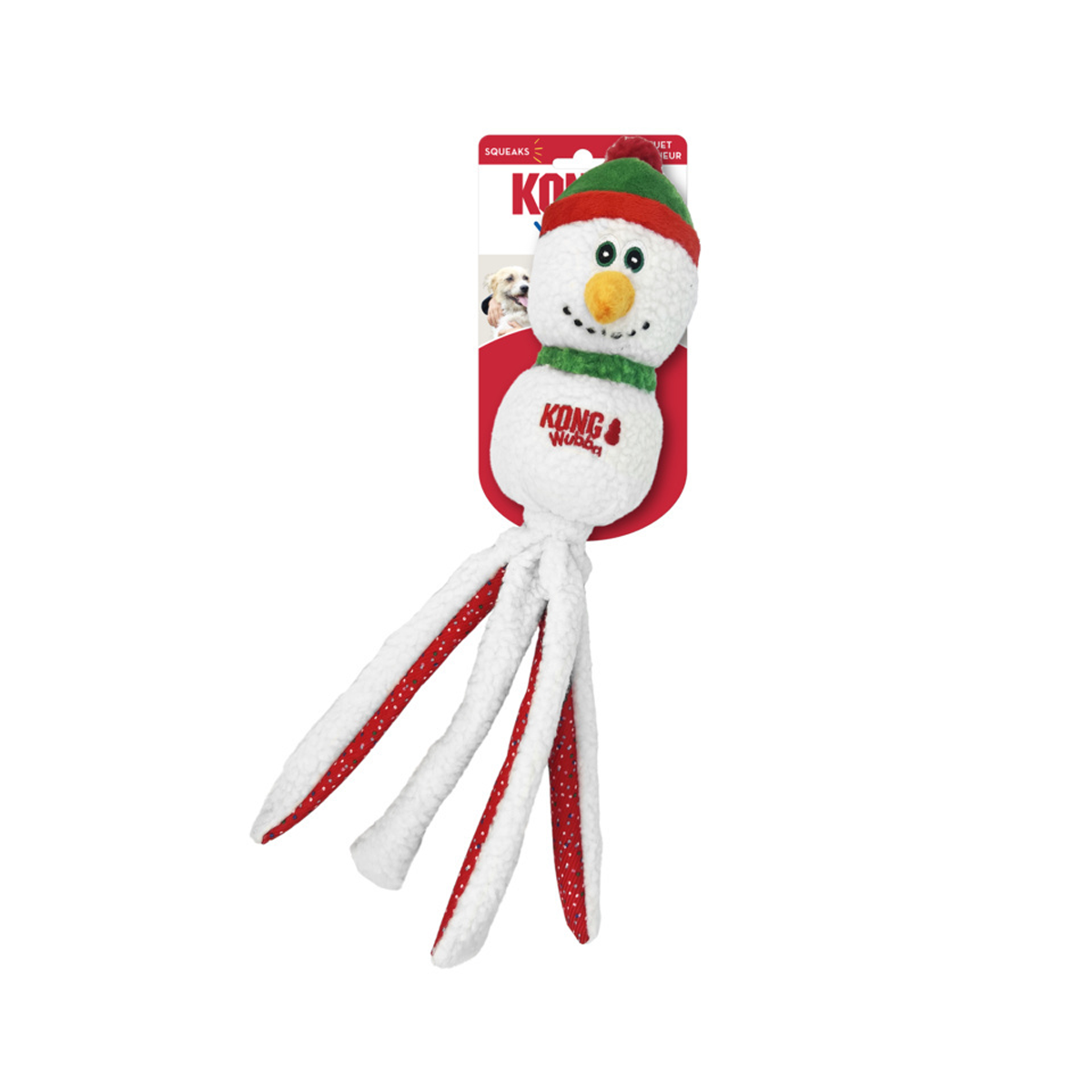 Kong Christmas Holiday Wubba Dog Toy Large