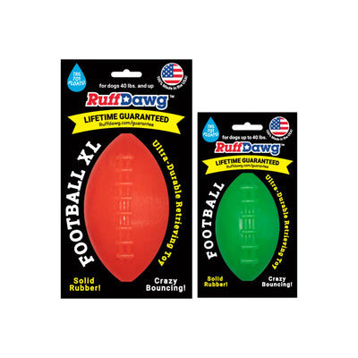 RuffDawg Football Dog Toy – Tough Floating Rubber Fetch Toy RuffDawg