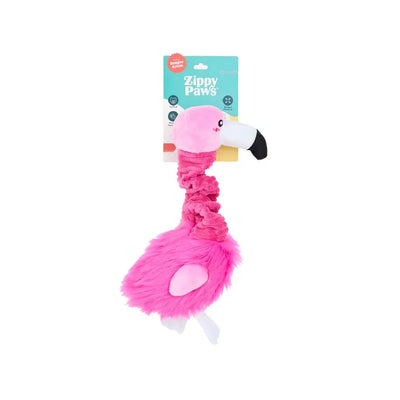 ZippyPaws Bungee Buddiez – Flamingo Plush Dog Toy ZippyPaws
