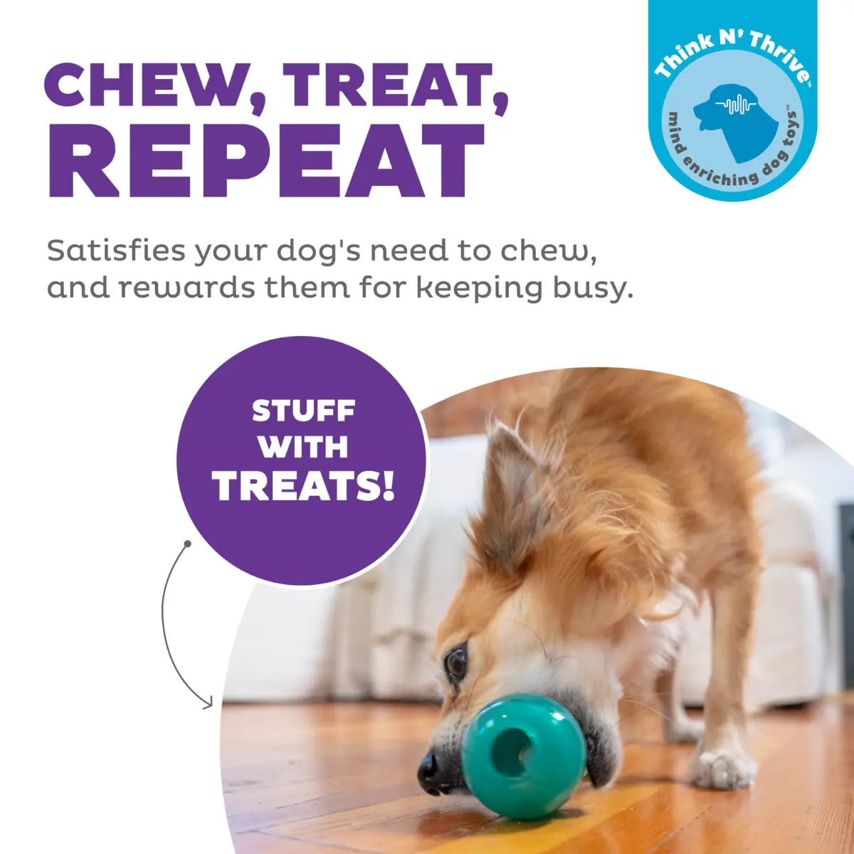 Outward Hound Double Tuff — Durable Treat Stuffer & Chew Toy for Dogs Outward Hound