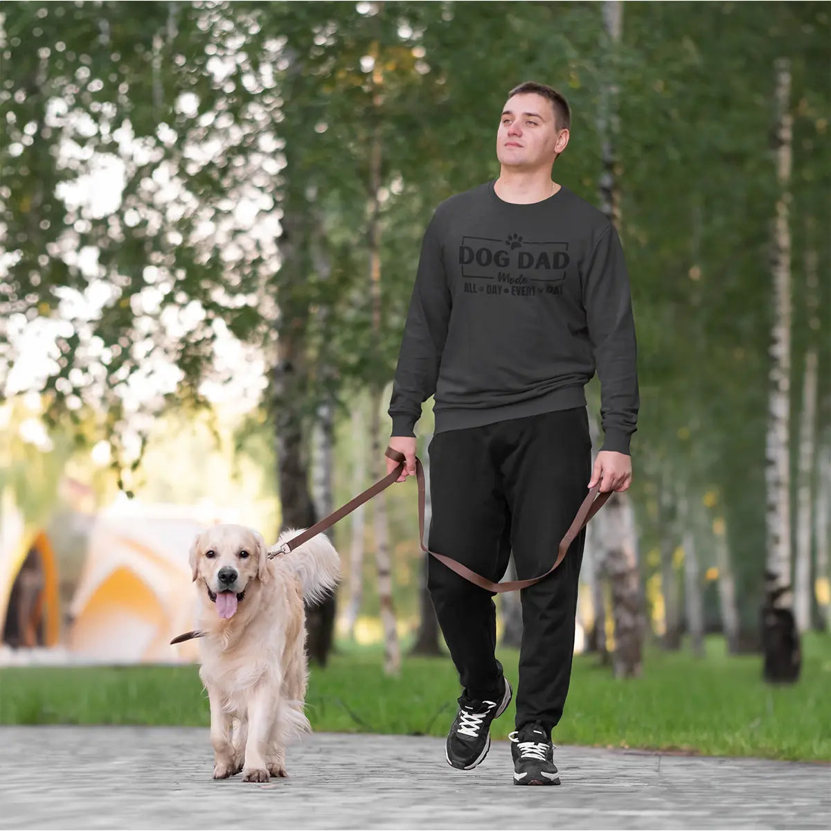 Dog Dad Mode Crew – Premium Unisex Crewneck Sweatshirt NZ Whinny and Co