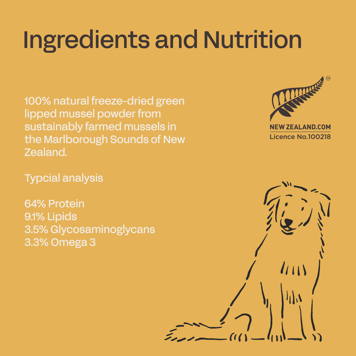 FourFlax Canine Mussel Powder 150g
