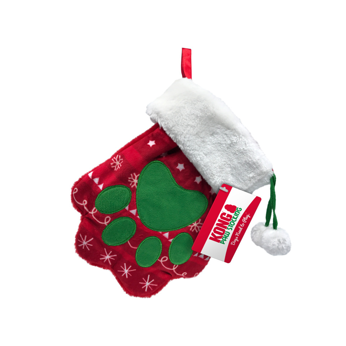Kong Christmas Holiday Stocking Paw