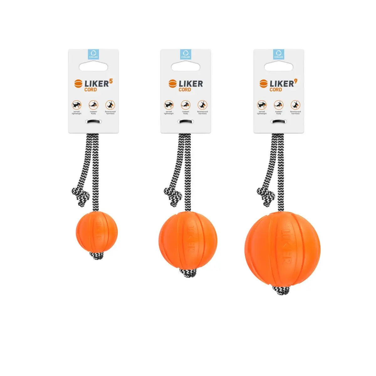 Liker Ball Cord — Fun & Floatable Fetch Toy with Easy-Grip Handle Liker