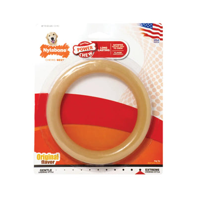 Nylabone Ring Bacon – Original Flavored Power Chew for Aggressive Chewers Nylabone