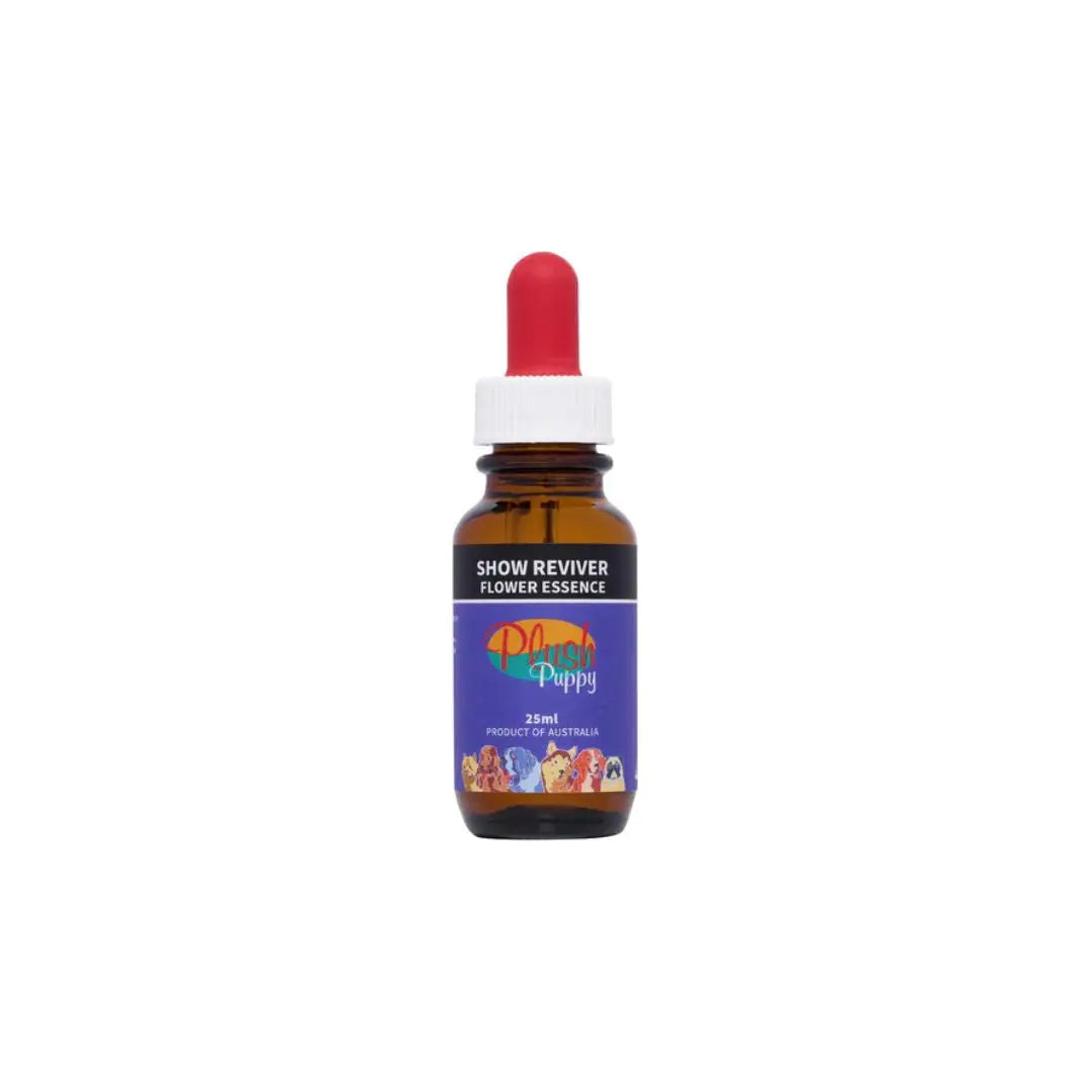 Plush Puppy Show Reviver Flower Essence Drops - Natural Vitality & Energy Support Plush Puppy