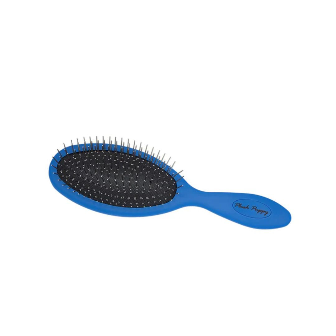Plush Puppy Blue Round Tip Pin Brush