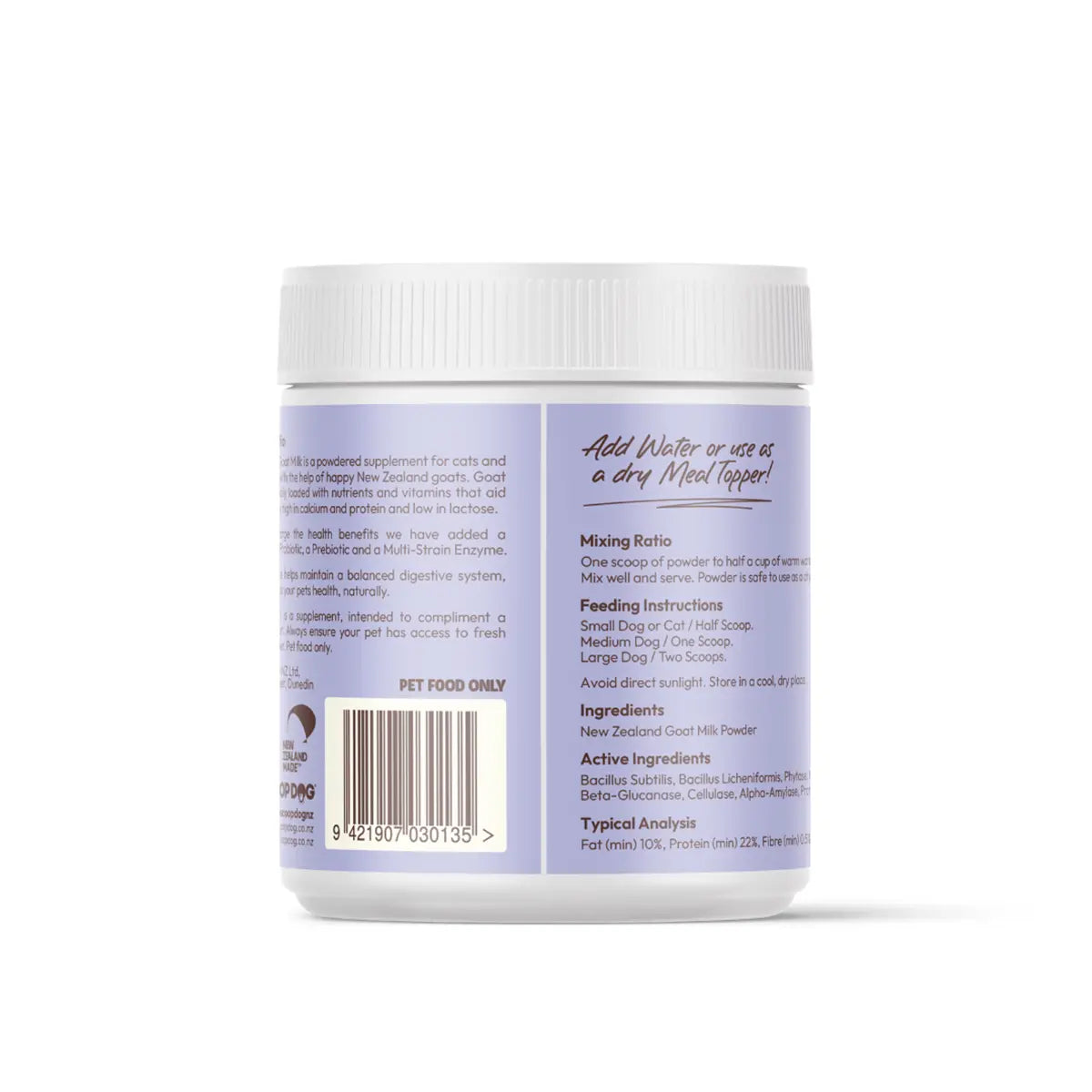 Scoop Dog Goat Milk Powder 200g For Dog's & Cats Scoop Dog