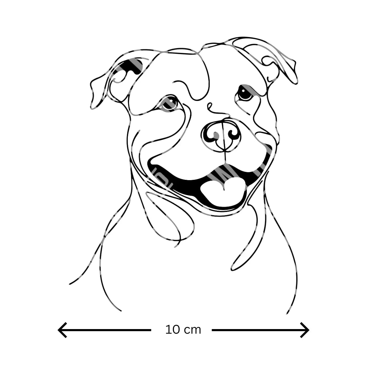 Dog Head Line Drawing - Sticker Whinny and Co