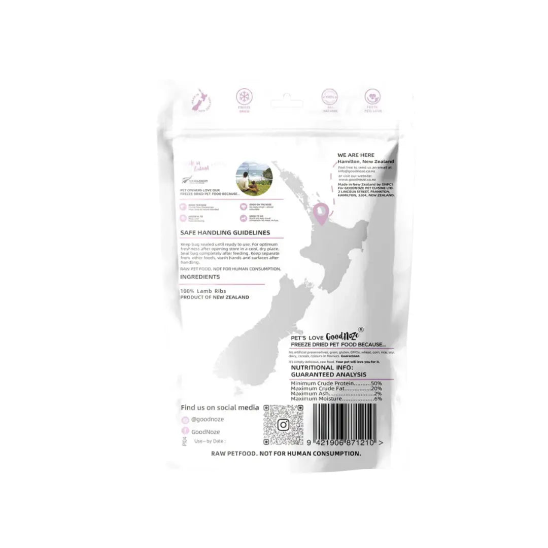 Good Noze Lamb Ribs 100g Good Noze