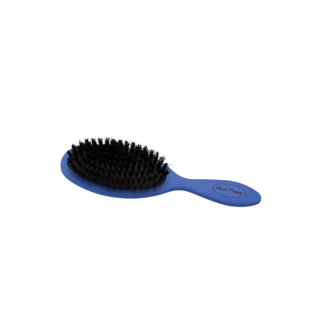 Plush Puppy Blue Pure Boar Bristle Brush — Gentle Grooming for Every Coat Plush Puppy