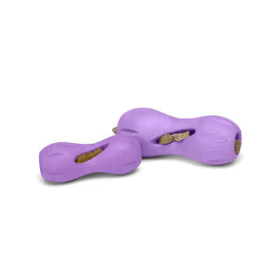 West Paw Qwizl Puzzle & Chew Toy Lavender — Tough Treat Toy for Active Dogs West Paw