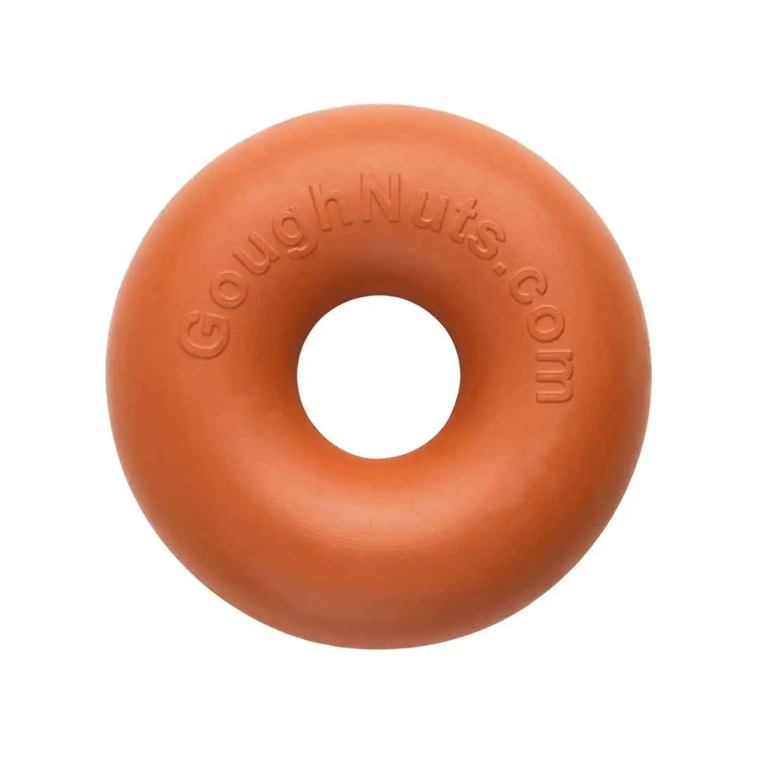 Goughnuts Ring Orange Medium – Tough Rubber Chew Ring for Dogs 13–31kg - Thorncombe Pet Supplies