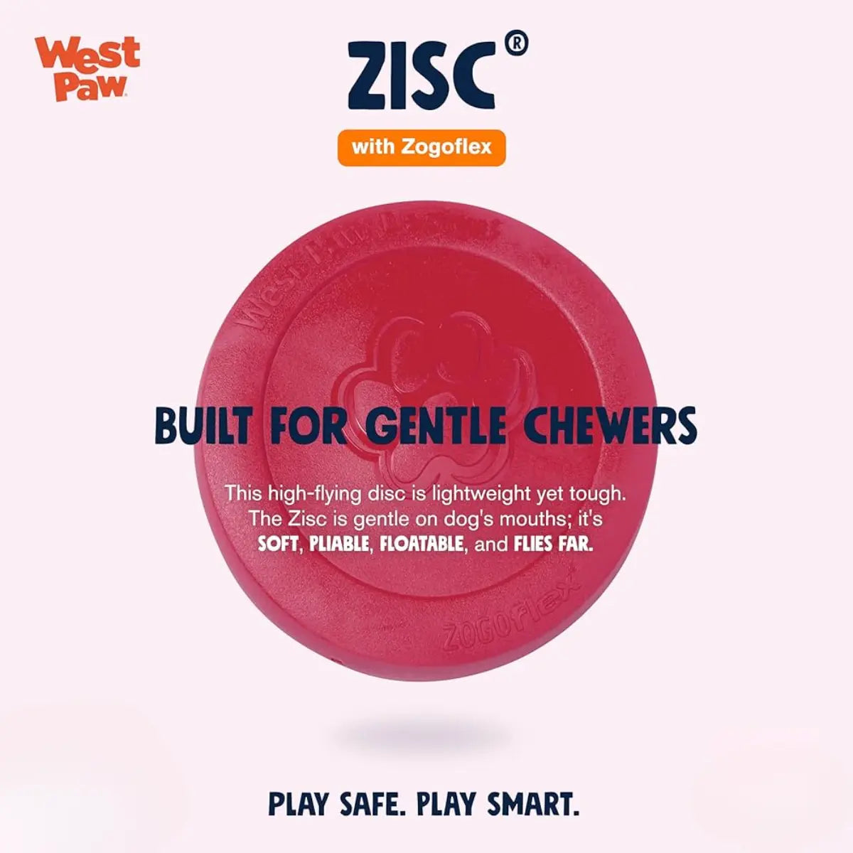West Paw Zisc Dog Toy – Flying Disc for Fetch-Loving Dogs West Paw