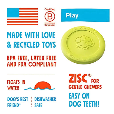 West Paw Zisc Dog Toy – Flying Disc for Fetch-Loving Dogs West Paw