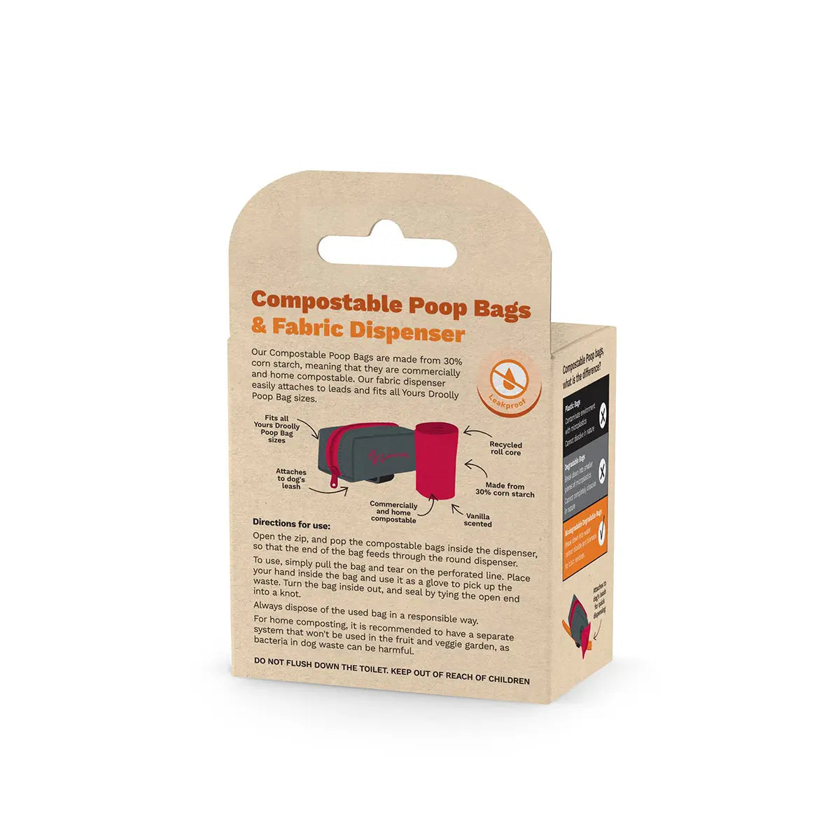 Yours Droolly Compostable Poop Bags with Dispenser Yours Droolly
