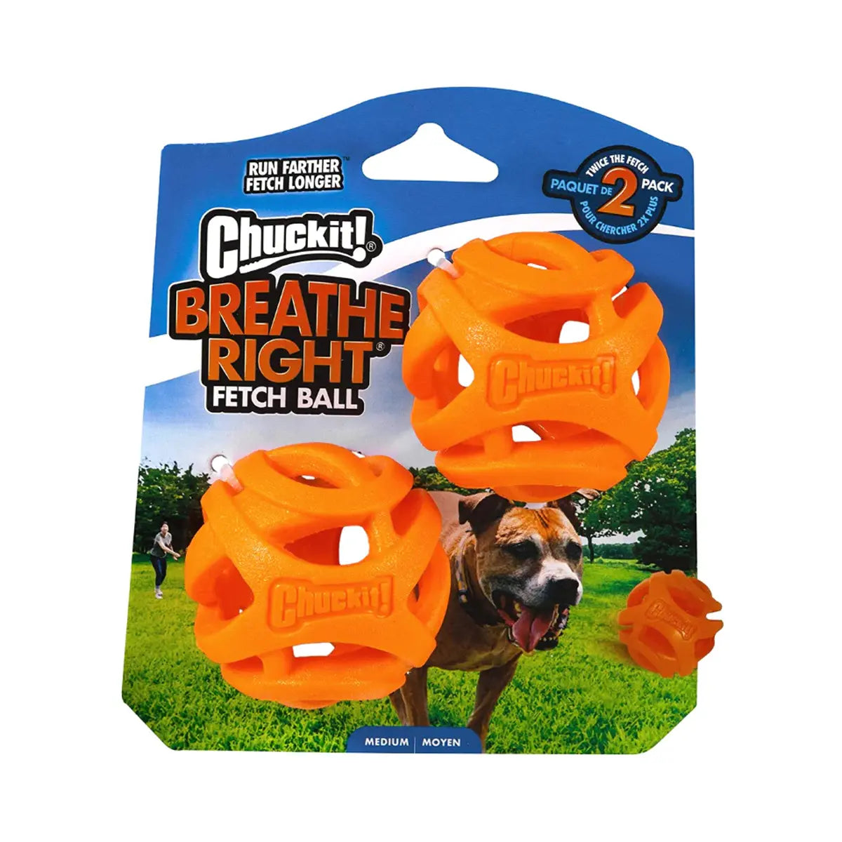 Chuckit Air Fetch Ball 2 Pack — High Performance Dog Toy Chuckit