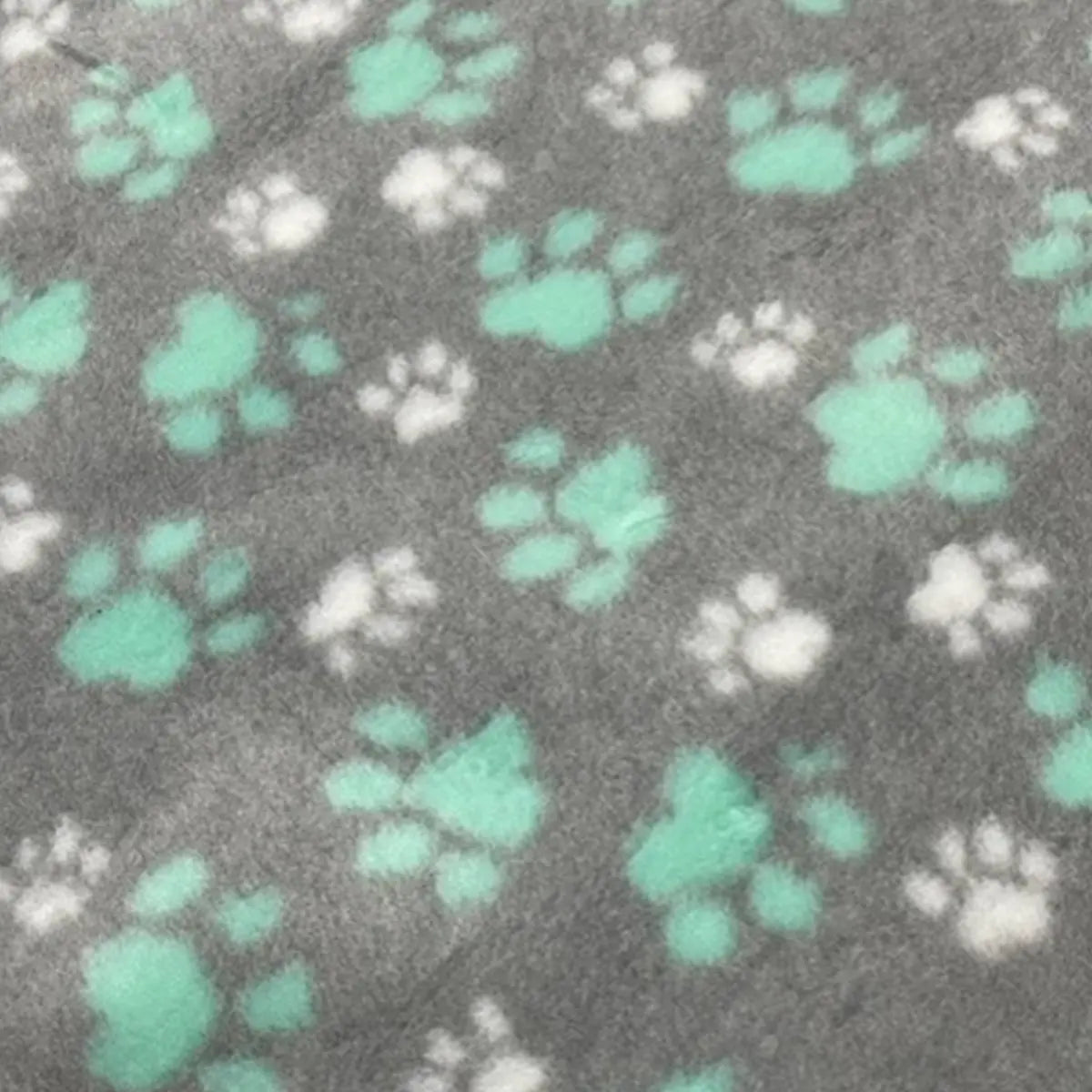 Dry Bed - Greenback - Grey with Mint Paws (Washable Vet Bed) Thorncombe Pet Supplies