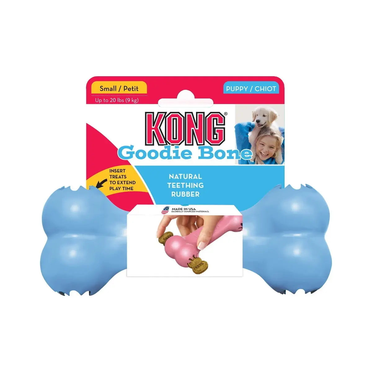 KONG Puppy Goodie Bone — Teething Chew & Treat Toy for Growing Dogs Kong