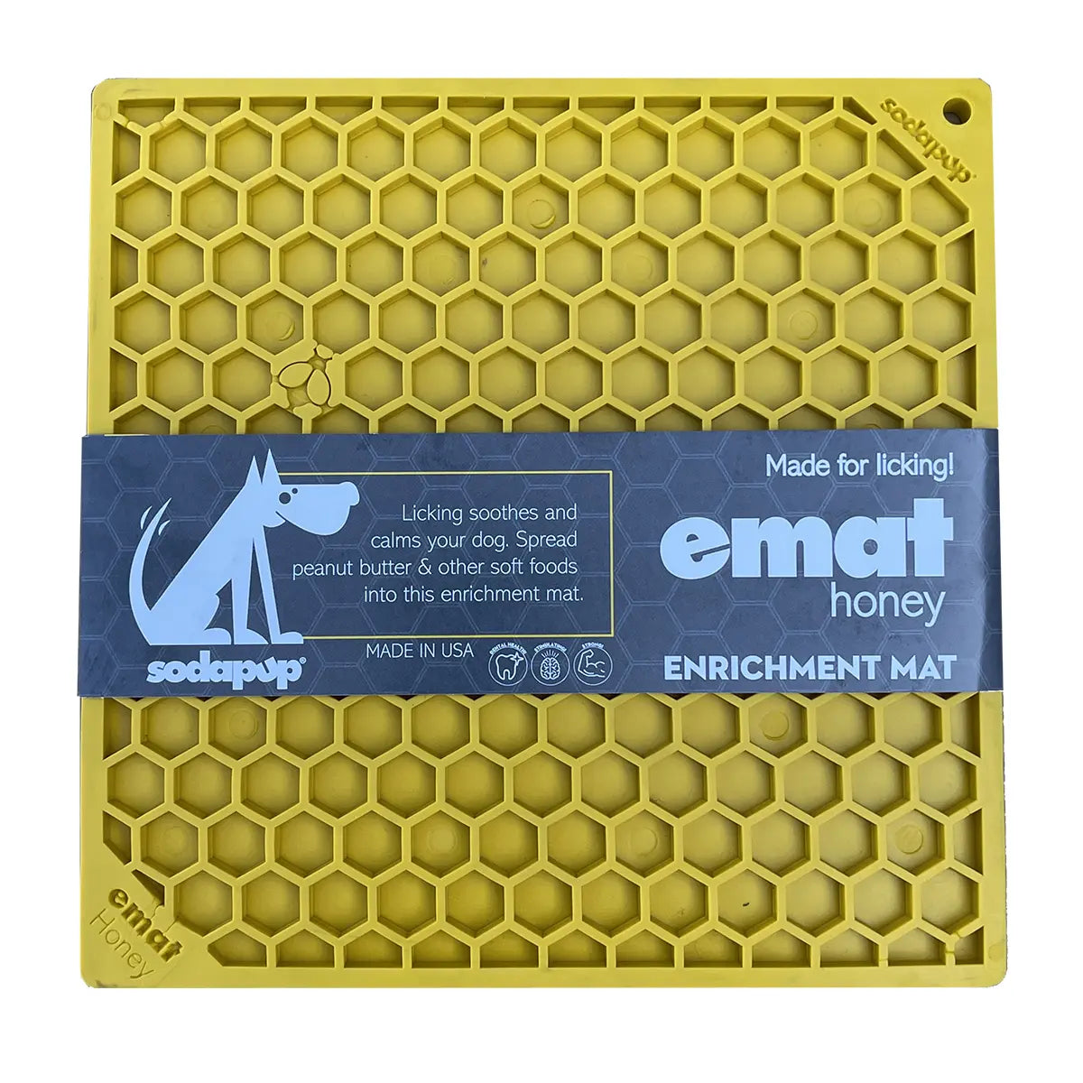 Sodapup Honeycomb Design Enrichment (EMat) Lick Mat Sodapup