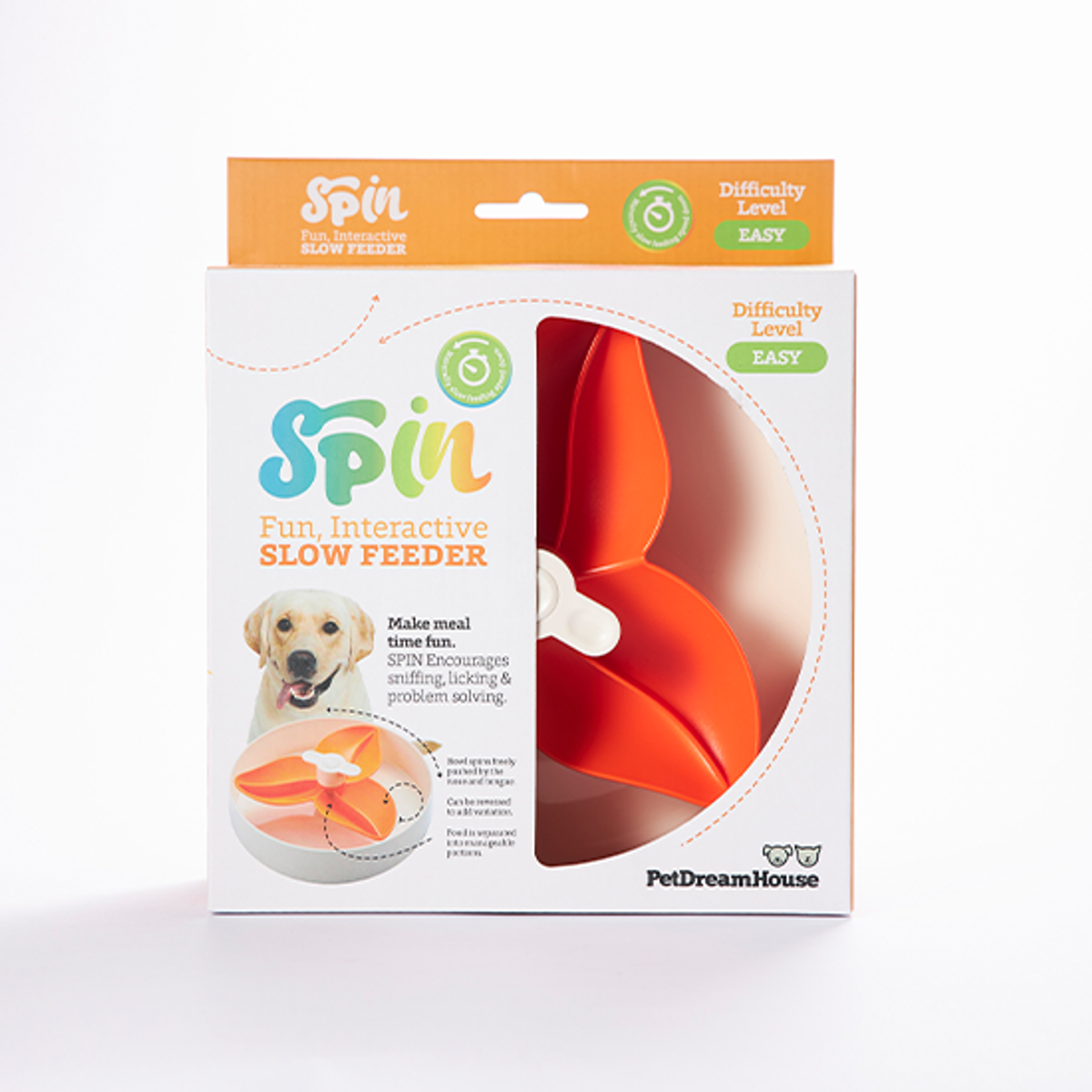 PetDreamHouse SPIN Interactive Feeder with Spinner - Bougainville