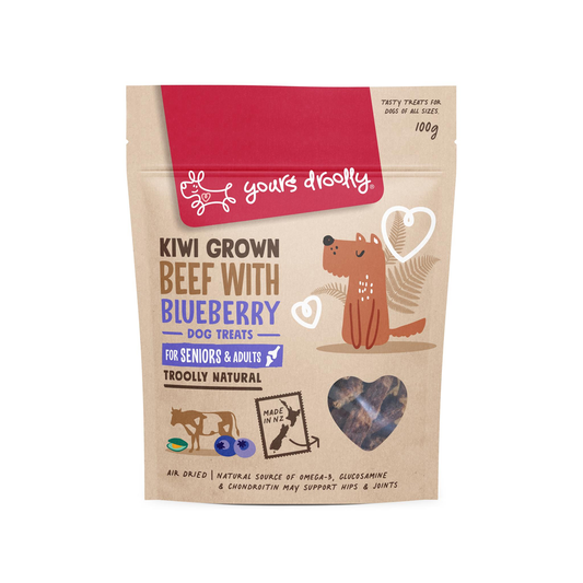 Yours Droolly Beef & Blueberry Dog Treats 100g