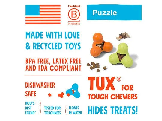 West Paw Tux Dog Toy – Tough Treat-Dispensing Chew Toy for Dogs West Paw