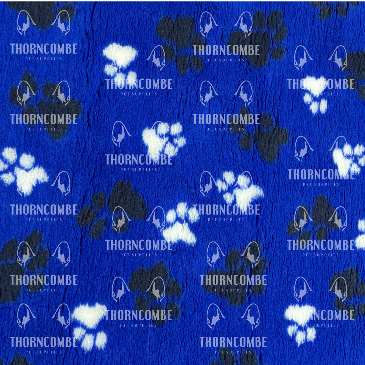 Dry Bed (Vet Bed) - Non Slip Blue with Grey & White Paws - COMING SOON
