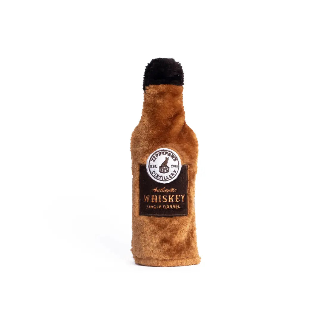 ZippyPaws Happy Hour Crusherz – Whiskey Bottle Dog Toy ZippyPaws