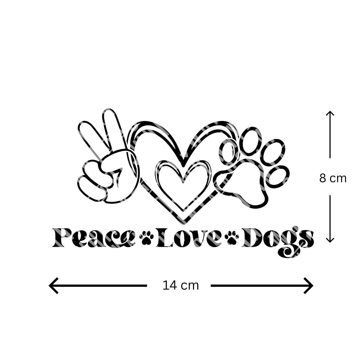 Peace Love Dogs - Sticker