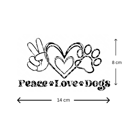 Peace Love Dogs - Sticker
