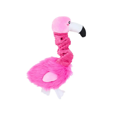 ZippyPaws Bungee Buddiez – Flamingo Plush Dog Toy ZippyPaws