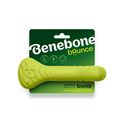 Benebone Bounce Bone – Natural Rubber Chew & Fetch Toy for Dogs Benebone