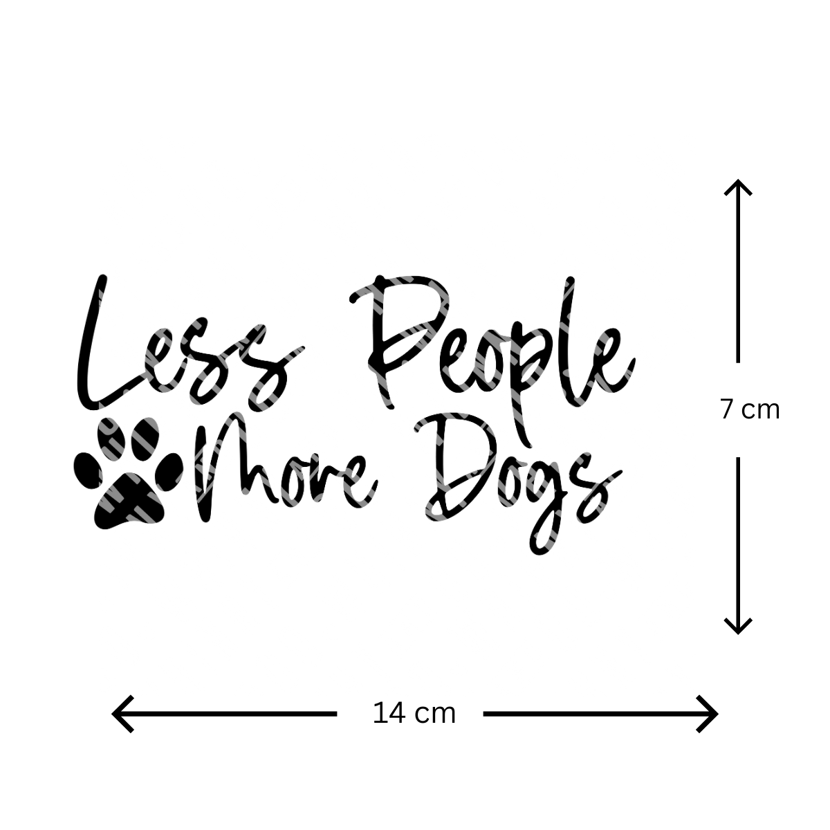 Less People More Dogs - Sticker