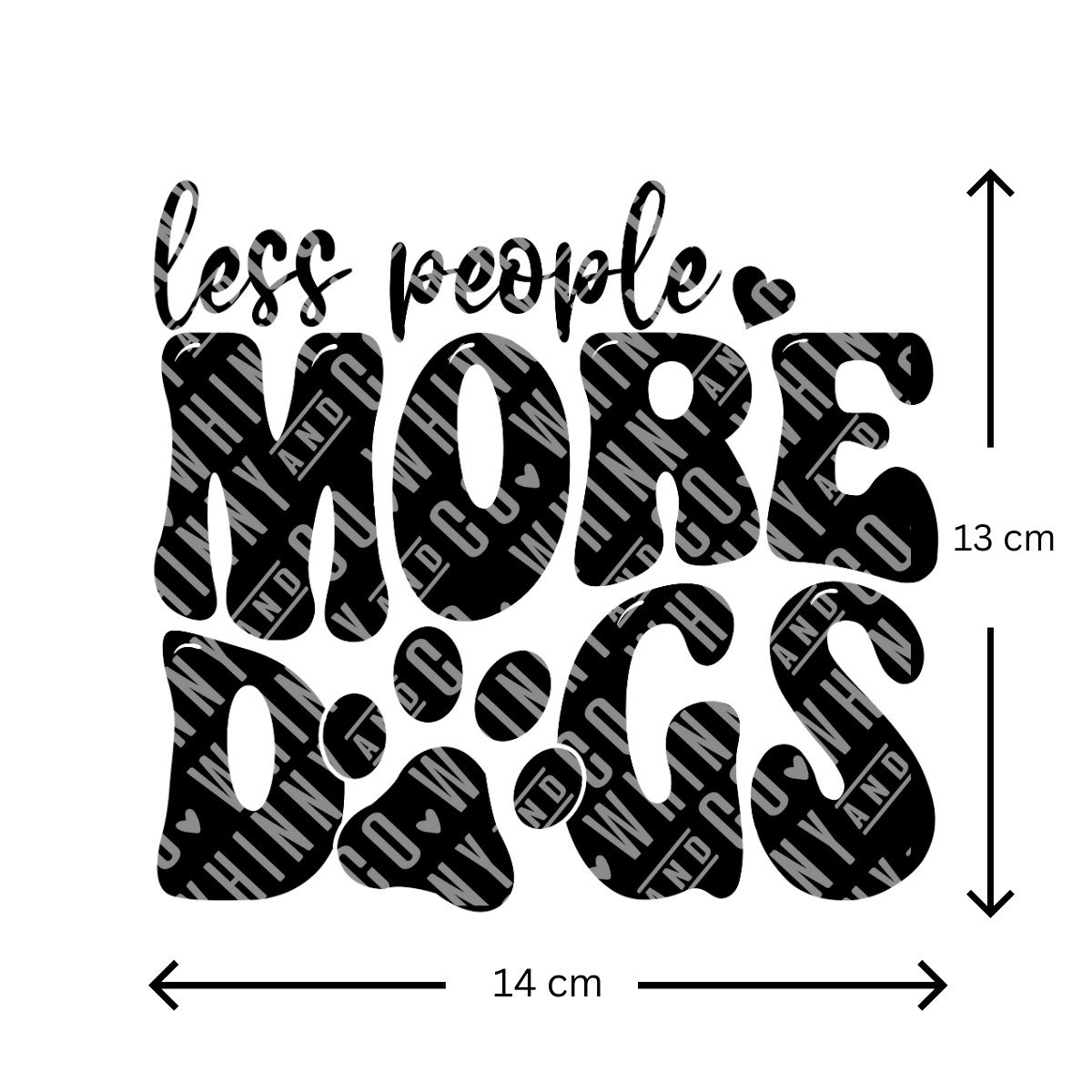 Less People More Dogs - Sticker (Bold)