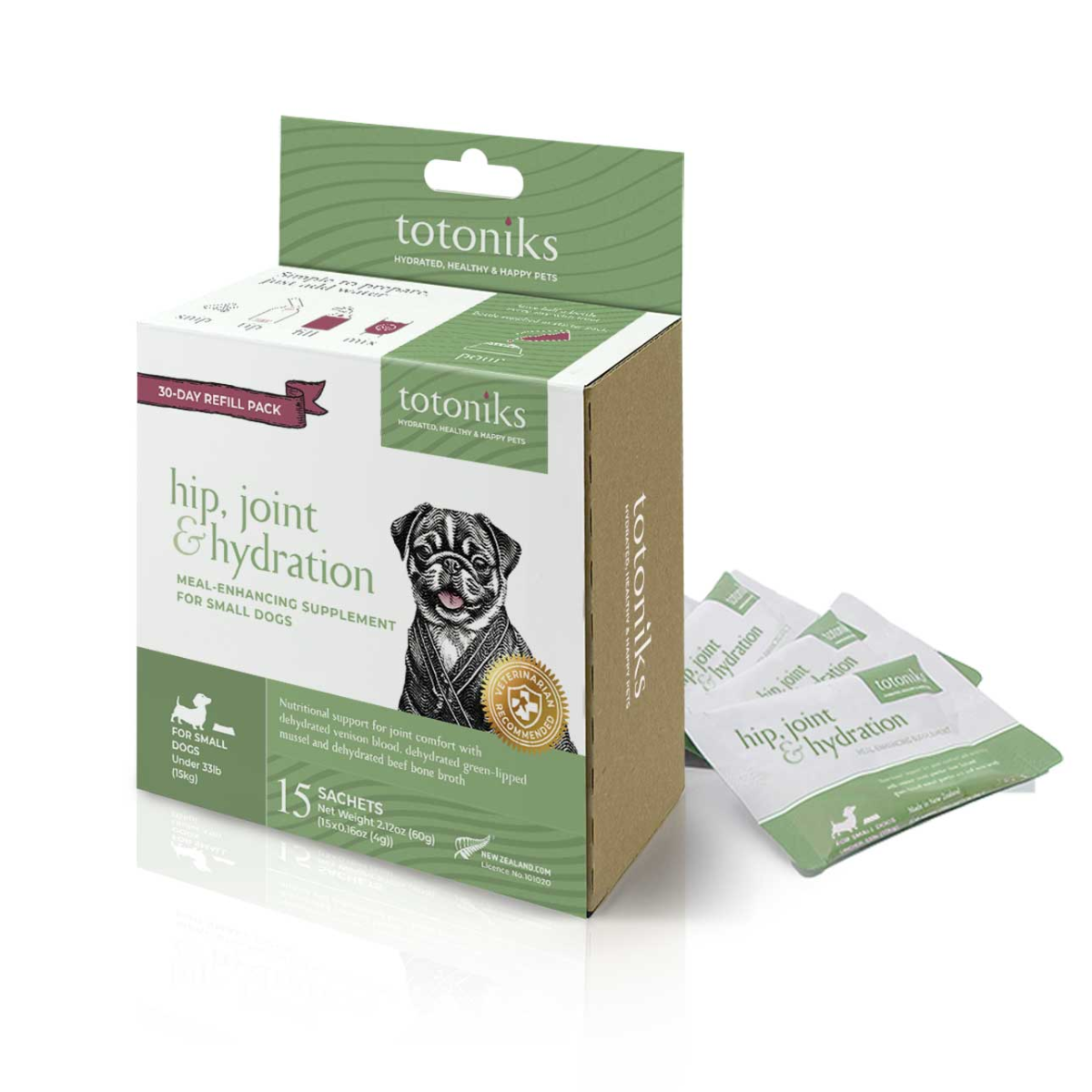 Totoniks - Hip, Joint & Hydration - Small Dog upto 15kgs