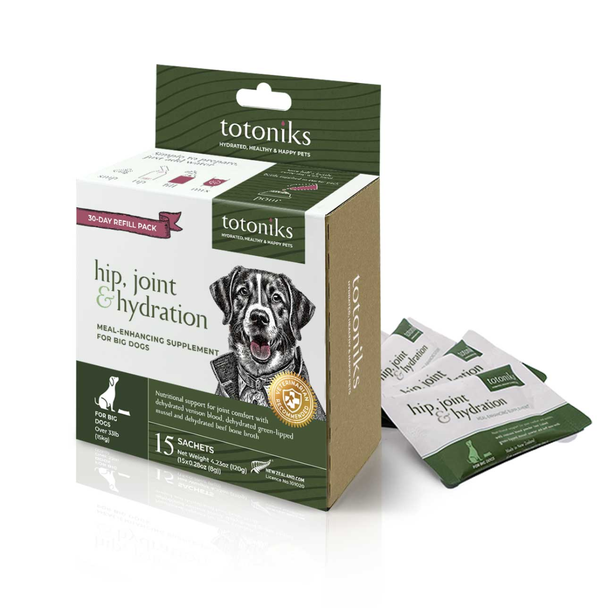 Totoniks - Hip, Joint & Hydration - Large Dog 15kgs