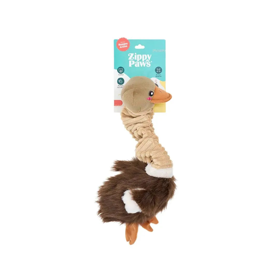 ZippyPaws Bungee Buddiez – Ostrich Plush Dog Toy ZippyPaws