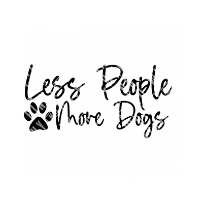 Less People More Dogs - Sticker