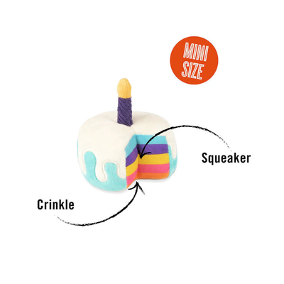 P.L.A.Y. Party Time – Bone-Appetite Cake Dog Toy (Mini Size)