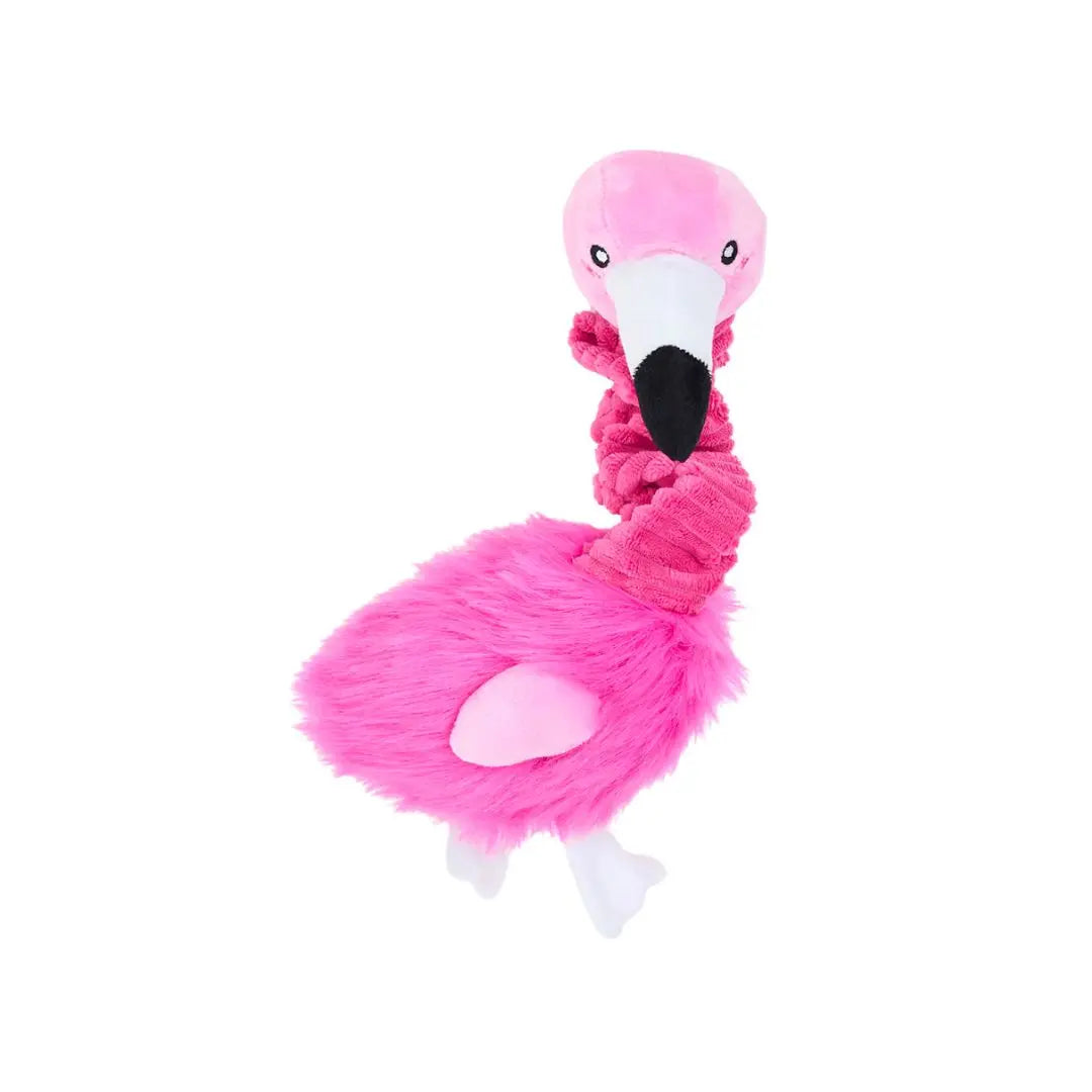 ZippyPaws Bungee Buddiez – Flamingo Plush Dog Toy ZippyPaws