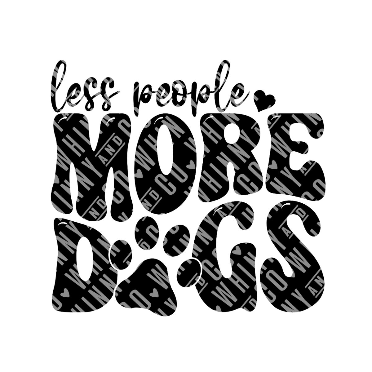 Less People More Dogs - Sticker (Bold)