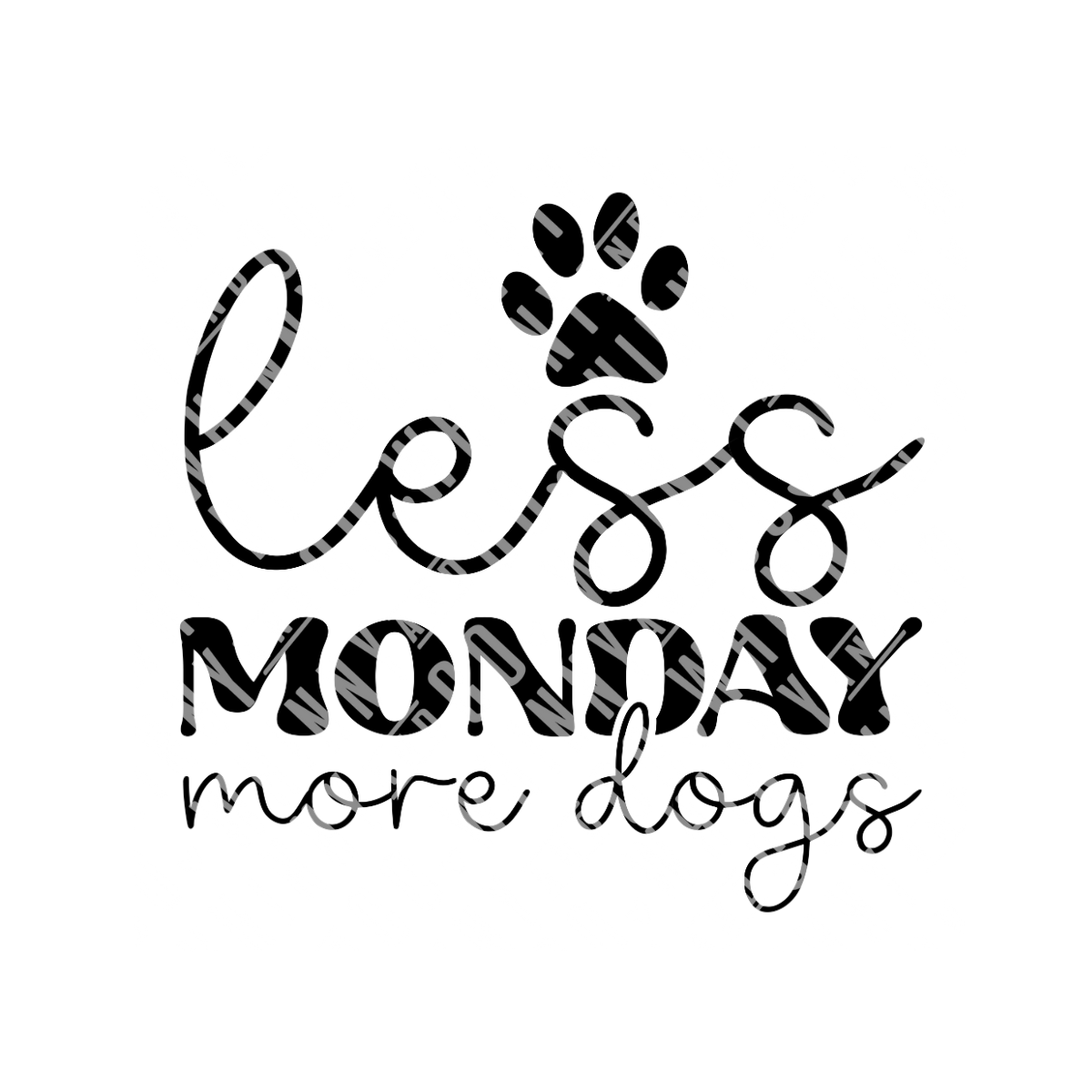 Less Mondays more Dogs - Sticker