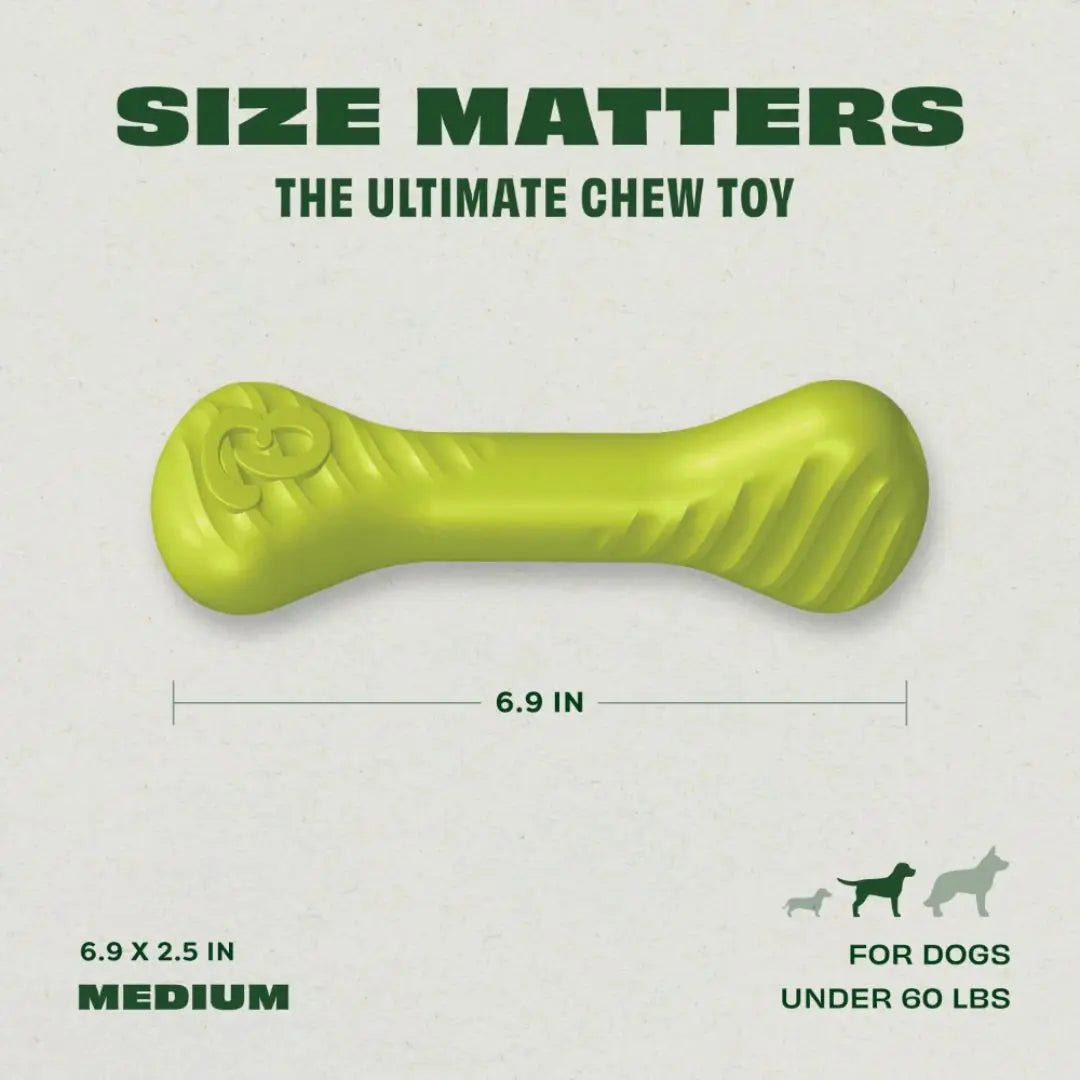 Benebone Bounce Bone – Natural Rubber Chew & Fetch Toy for Dogs Benebone