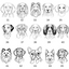 Dog Head Line Drawing - Sticker