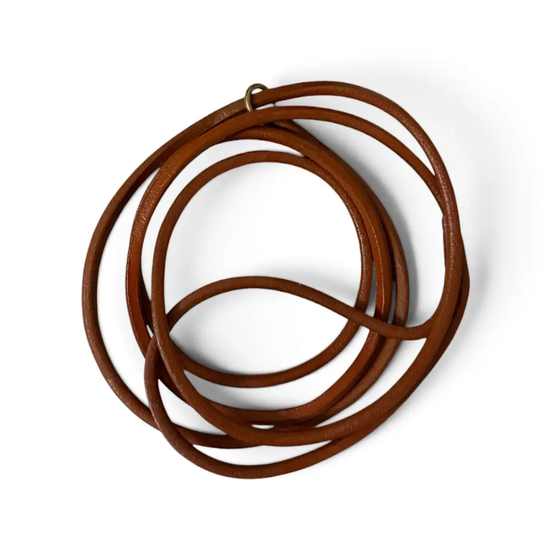 Rolled Leather Slip Show Lead — 5mm